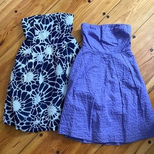 2 strapless J. Crew dresses